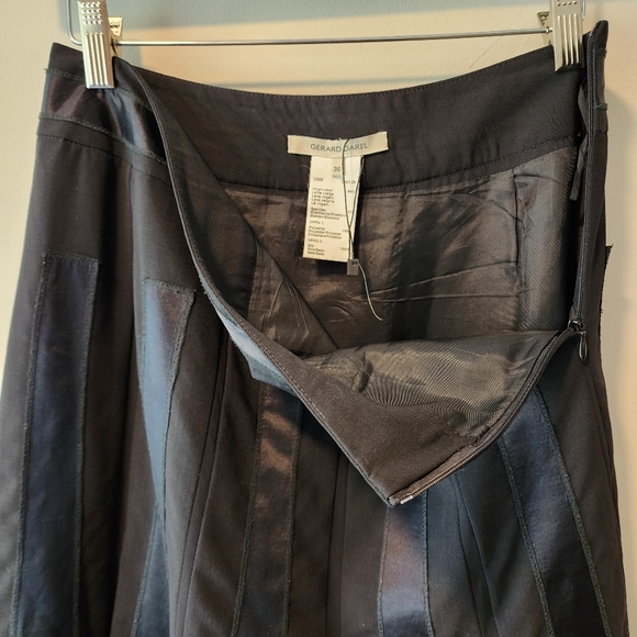 Gerard Darel Pleated Blade Panel Midi Wool Skirt - Picture 4 of 7